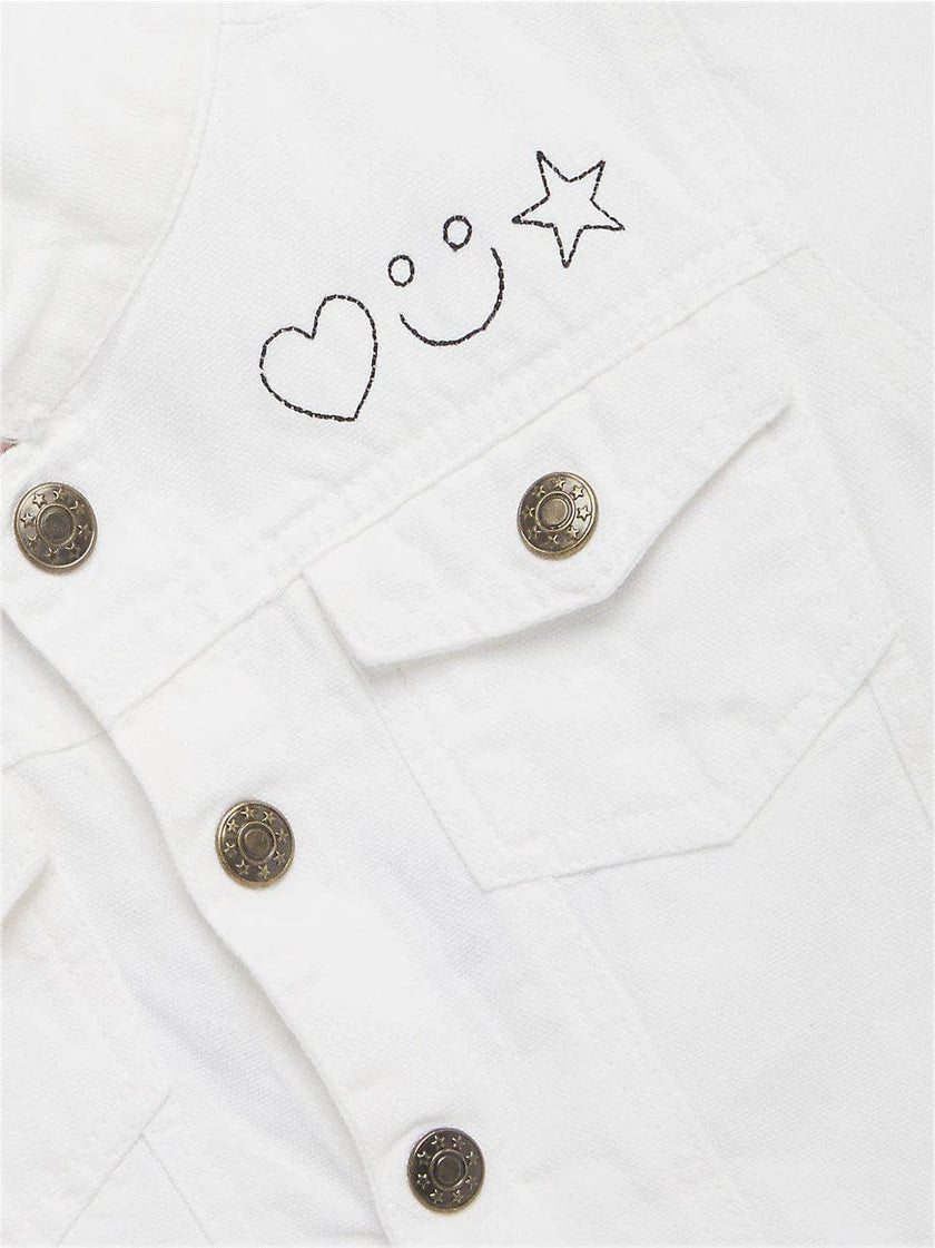 "baby" White Denim Jacket