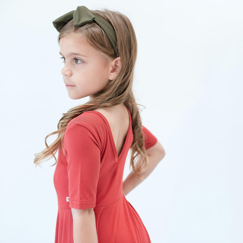 Quarter Sleeve Twirl Dress