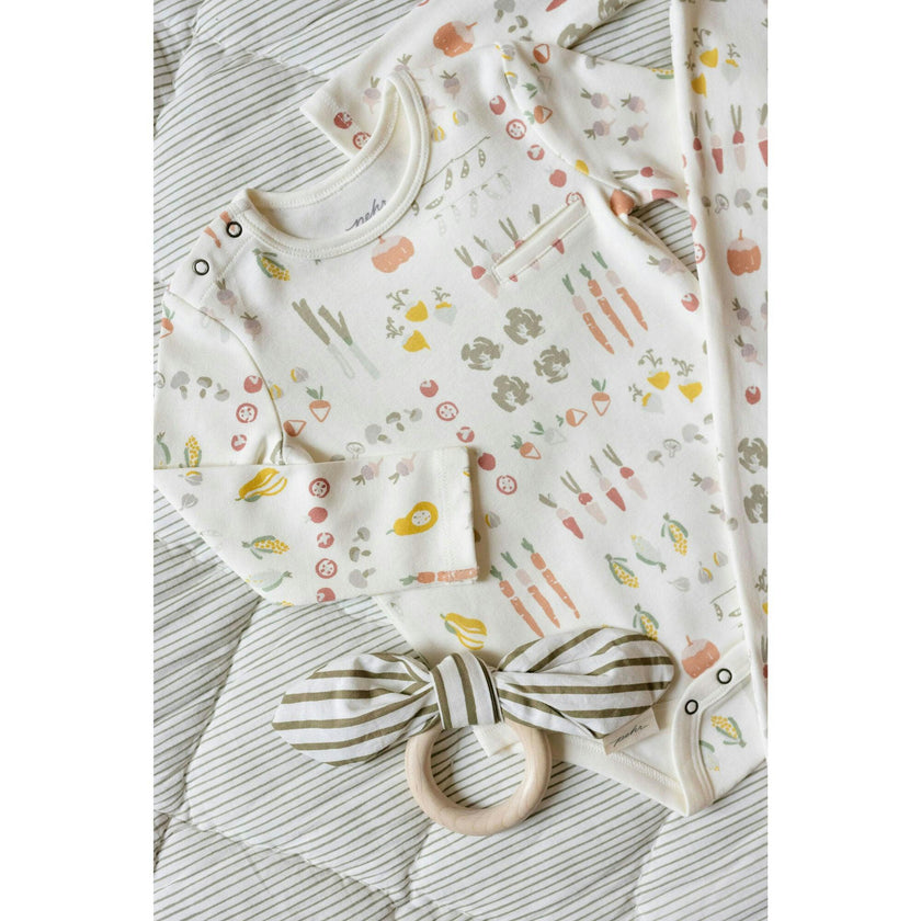 Veggie Patch Shoulder Snap Pocket One-Piece, Prints