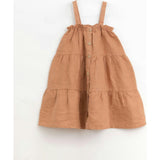 Linen Ruffle Top Tiered Dress