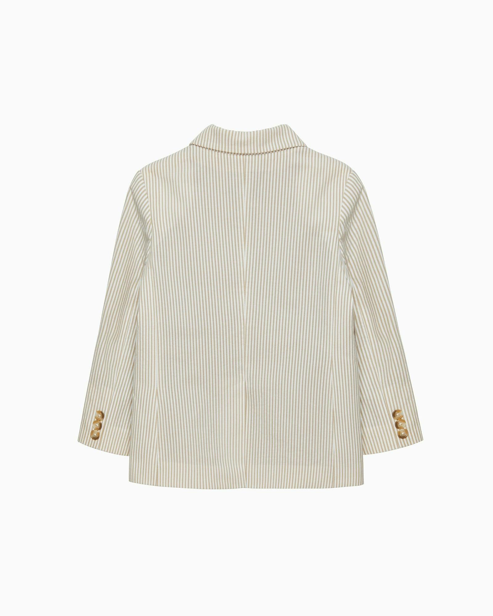 Sebastian Blazer in Oatmeal Stripe