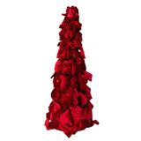 Kurt Adler 15.75-Inch Burgundy Bow Tree With Diamond Gemstones