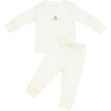 Pima Embroidered Pajama Set in Flower Bear