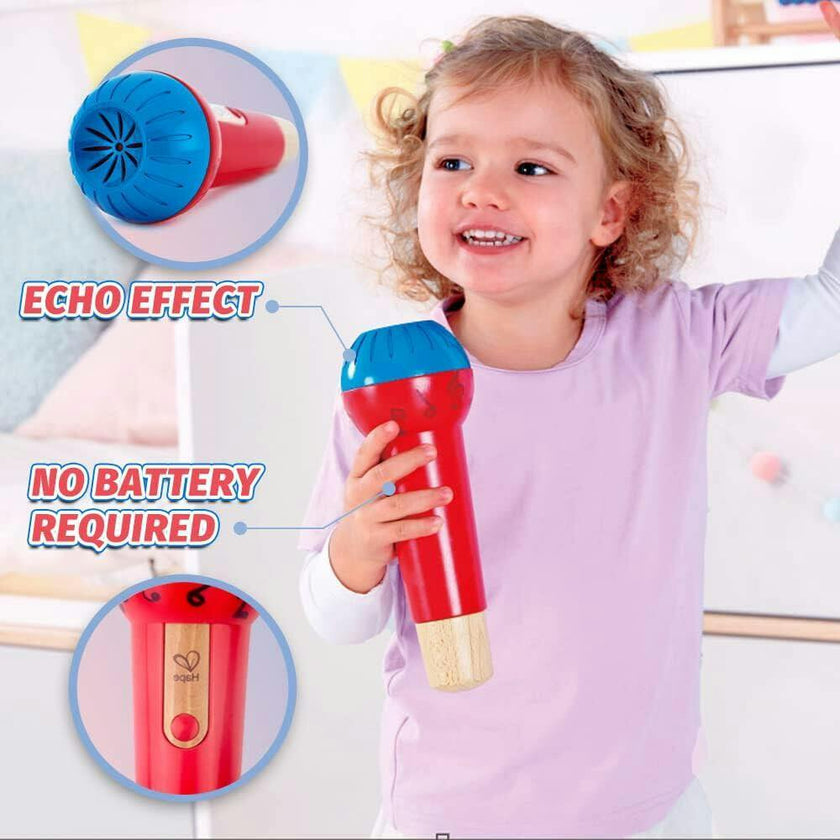 Hape: Mighty Echo Microphone - Red & Blue