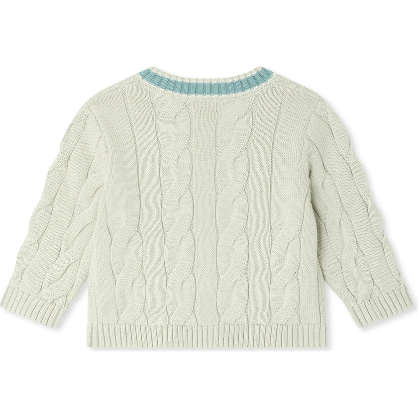BONPOINT Giorginol Baby Cardigan - Bleu Gris