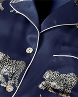 Women's Silk Short Set in Panthère de Nuit
