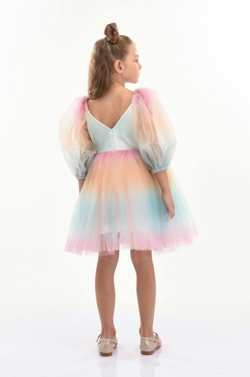 Multicolor Puesta Del Sol Dress