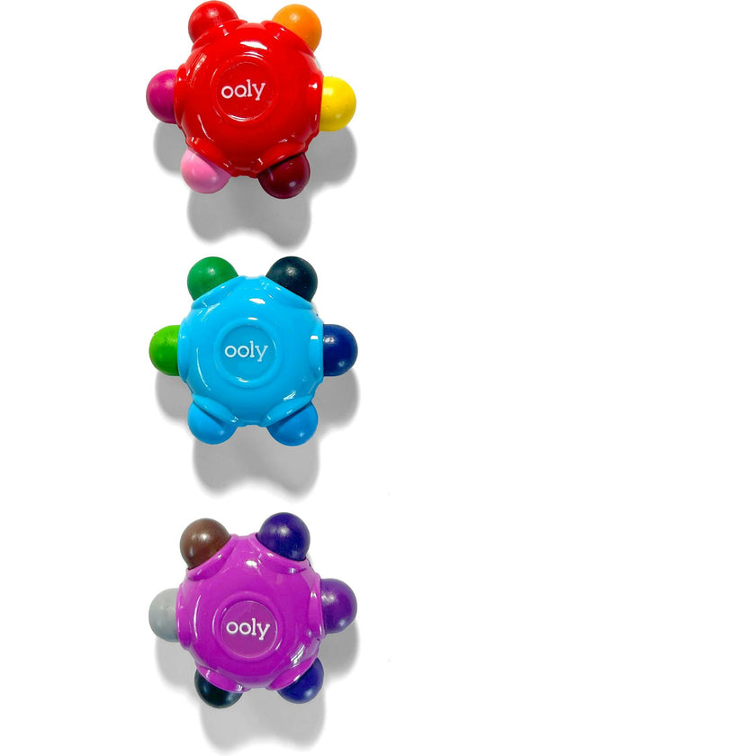 Color Burst Crayons - Easy Grip - 18 Colors - Set of 3