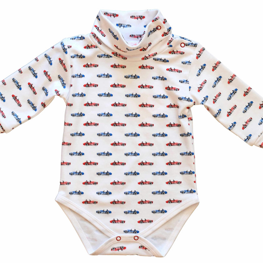 Red Cobra Car Turtleneck Onesie
