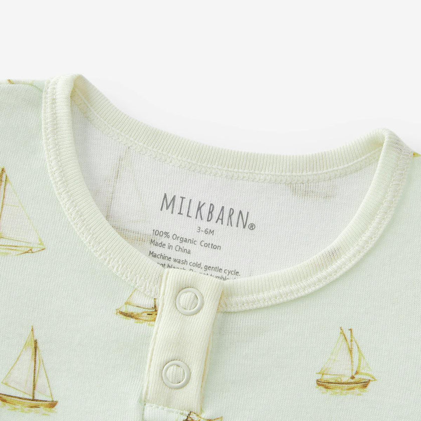 Sailboat Melody Organic Cotton Shortall