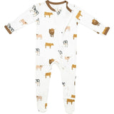 Zippered Footie, White