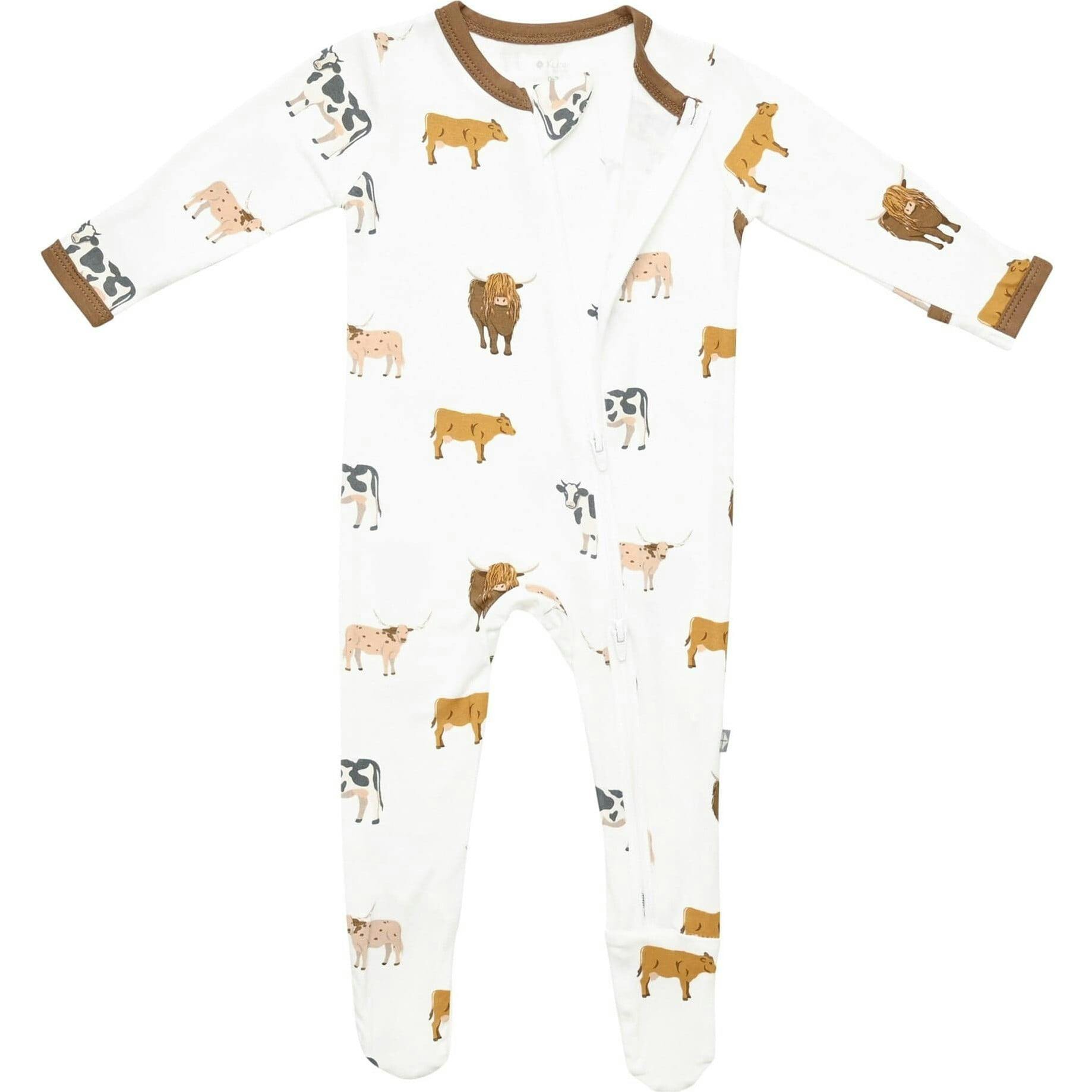 Zippered Footie, White