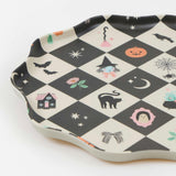 Patchwork Halloween Reusable Large Plates