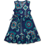 Sleeveless Wrap Dress, Blue