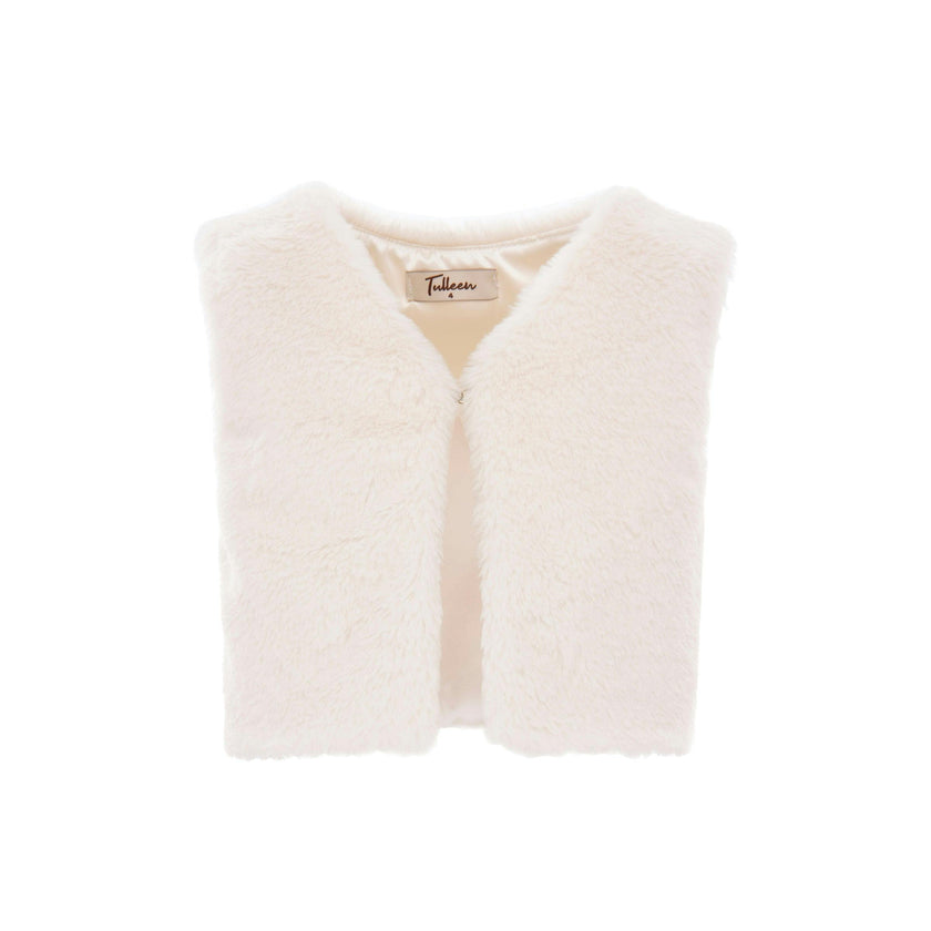 Cream Faux Fur Vest