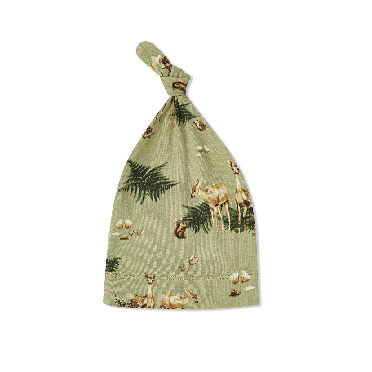 Forest Party Organic Cotton Knotted Beanie Hat