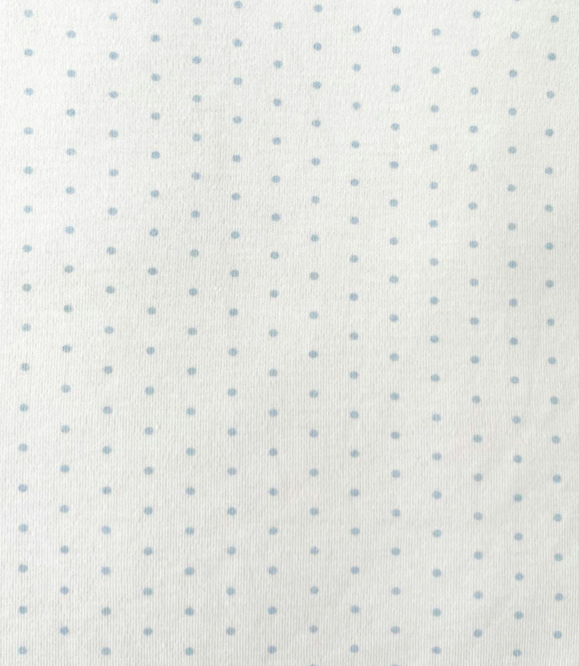 Peruvian Pima Cotton Mini Crib & Pack 'n Play Fitted Sheet – Blue Dots