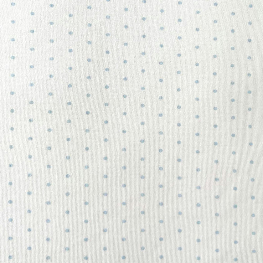 Peruvian Pima Cotton Mini Crib & Pack 'n Play Fitted Sheet – Blue Dots