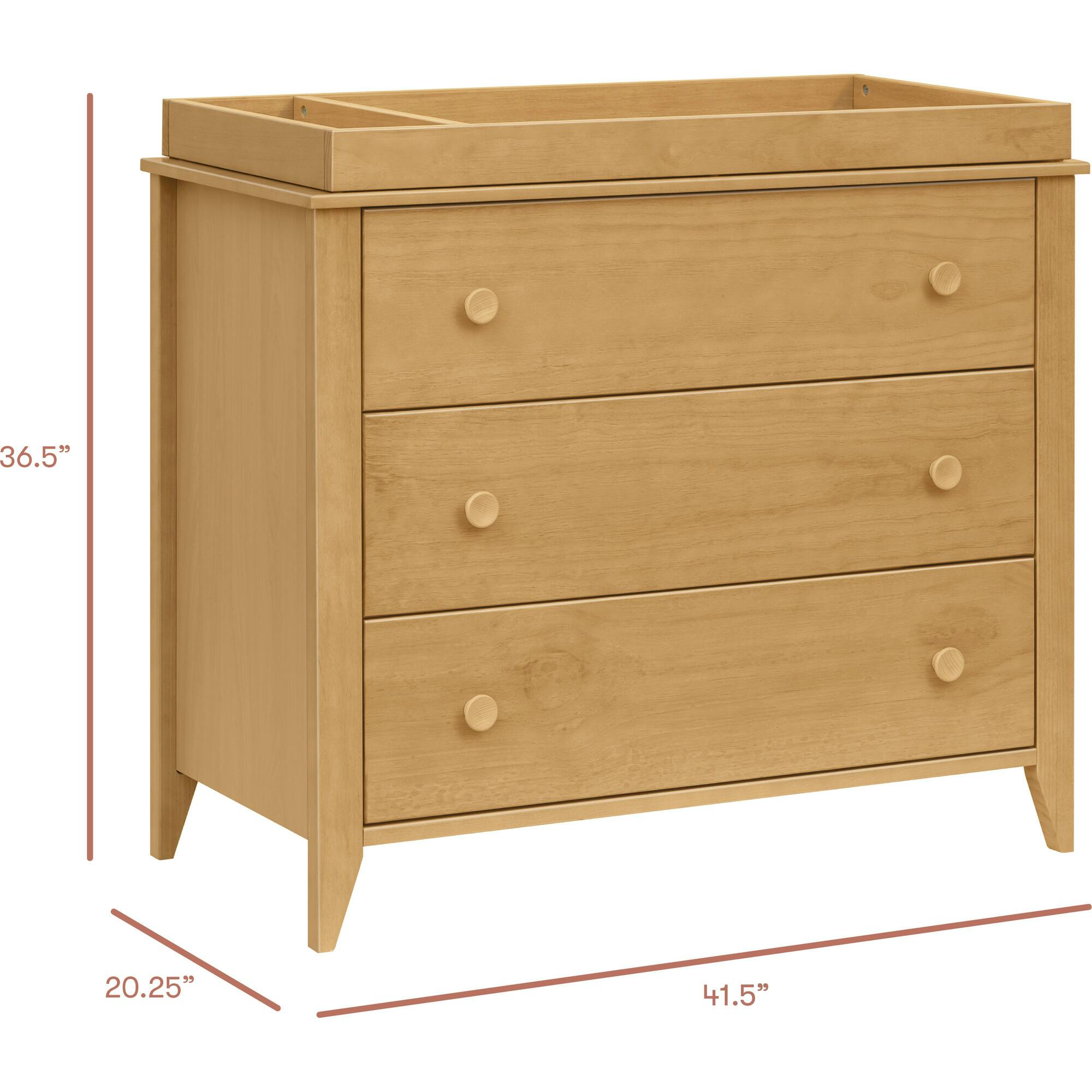 Sprout 3-Drawer Changer Dresser in Honey