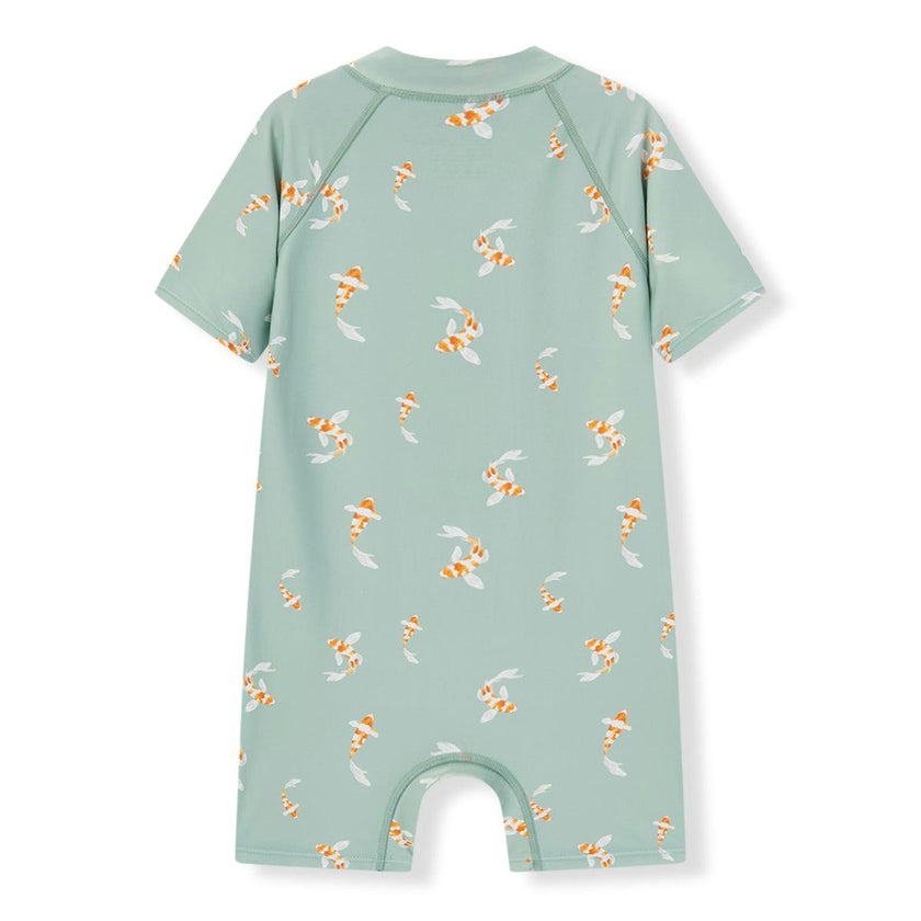 Swimming Koi Zipper Shortall Swimsuit