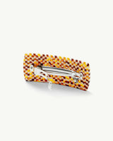 Jumbo Box Barrette in Tortoise Checker