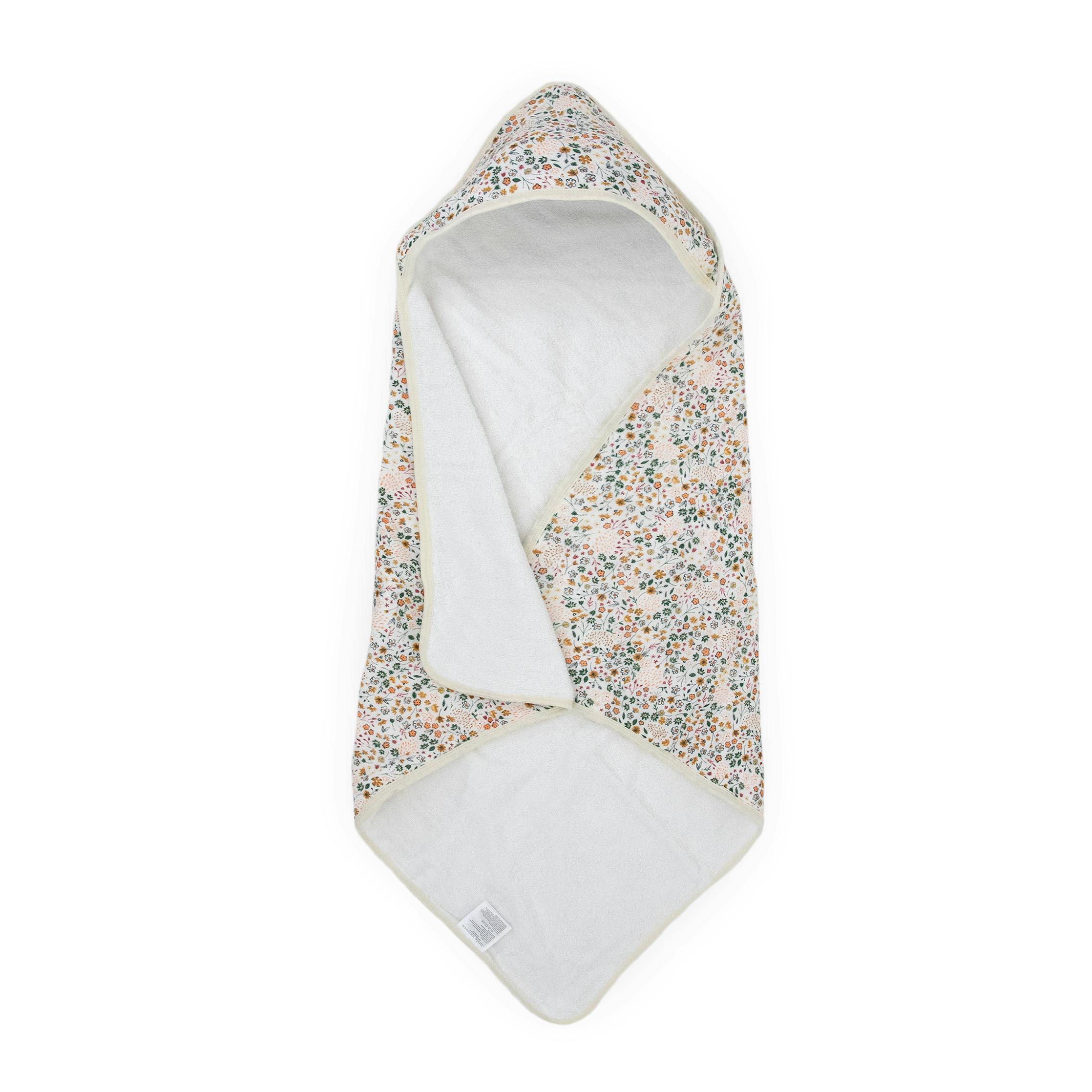 Infant Hooded Towel - Pressed Petals