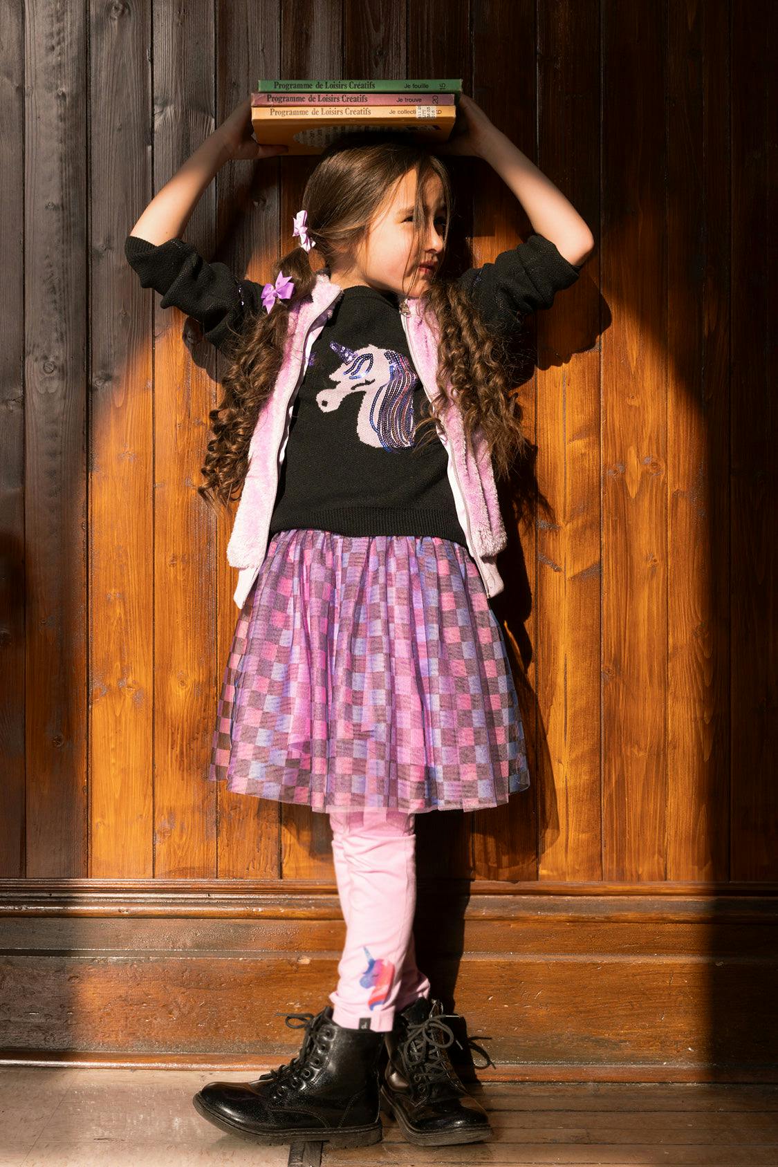 Organic Cotton Jersey T-Shirt Black And Mauve