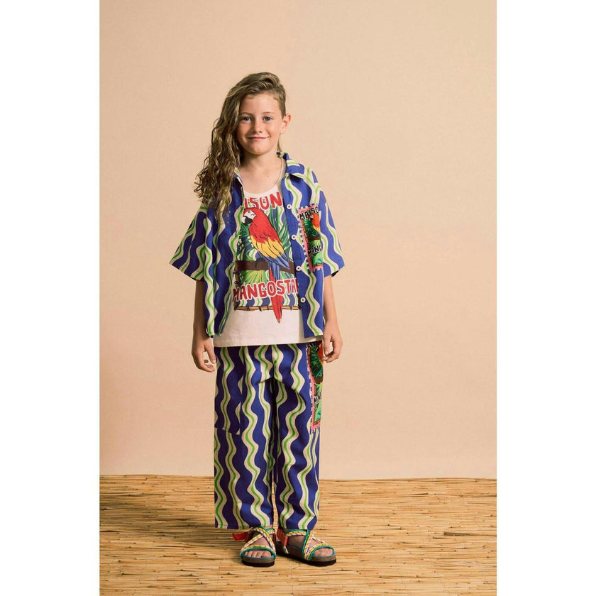LOROS WAVY PANTS NAVY BLUE