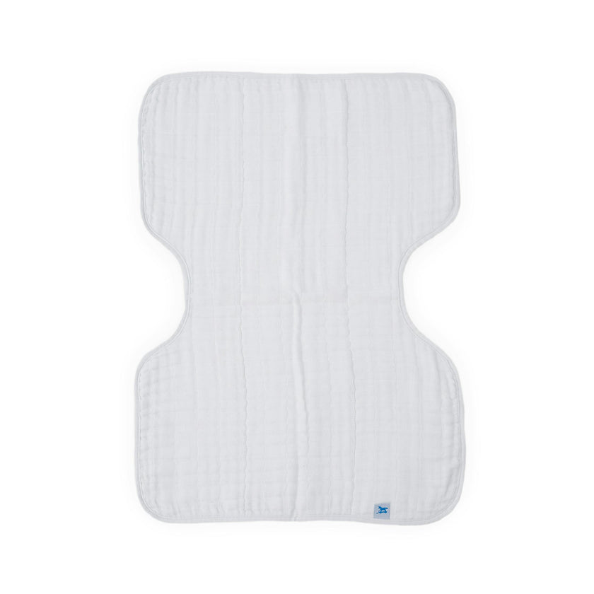 Cotton Muslin Burp Cloth - White