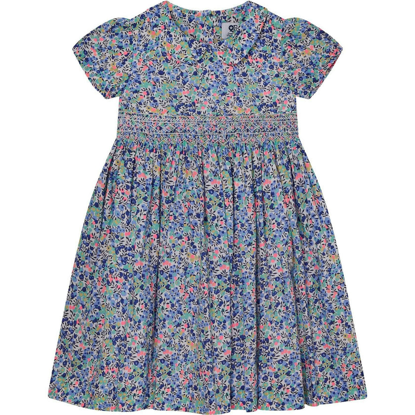 Made With Liberty Fabric Smocked Girls Dress Nereida
