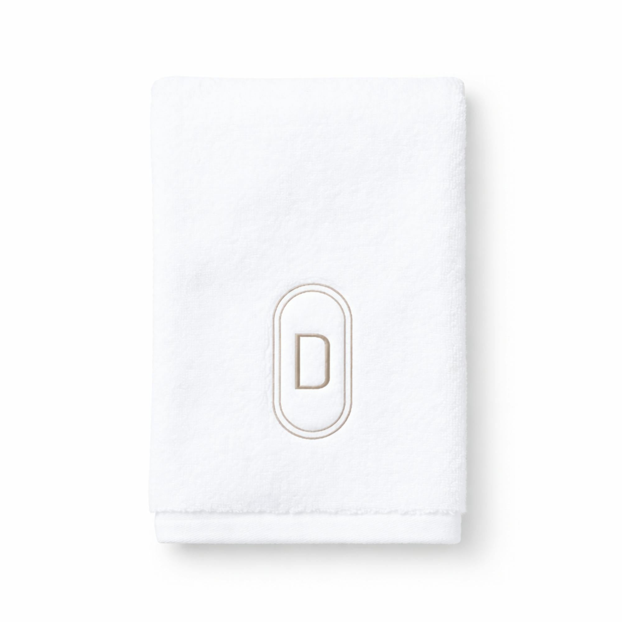 DH Oval Monogram Embroidered Fingertip Towel