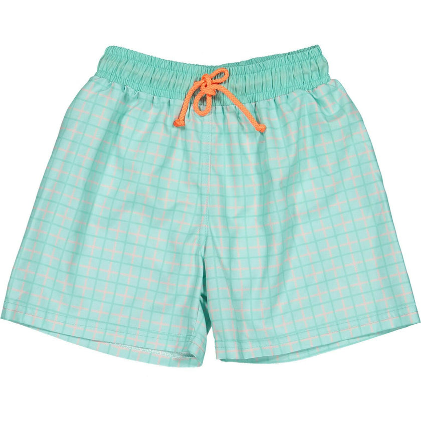 Gingham splash classic swim shorts