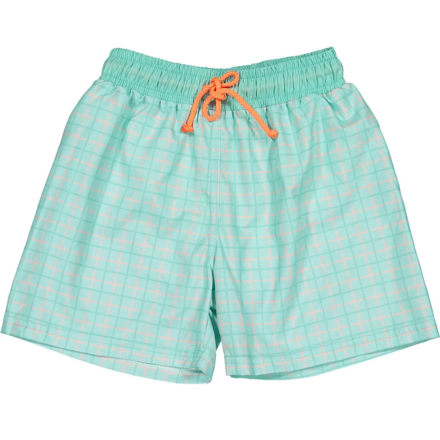 Gingham splash classic swim shorts