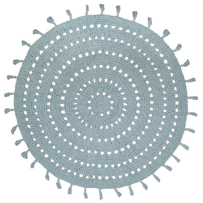 Nila Hand-Crocheted Tassel Round Rug