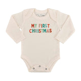 graphic bodysuit | my first christmas (long sleeve)