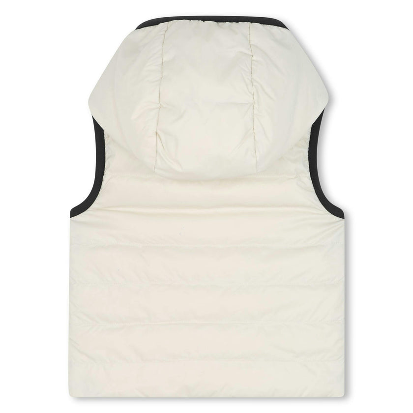 Beige Puffer Sleeveless  Jacket
