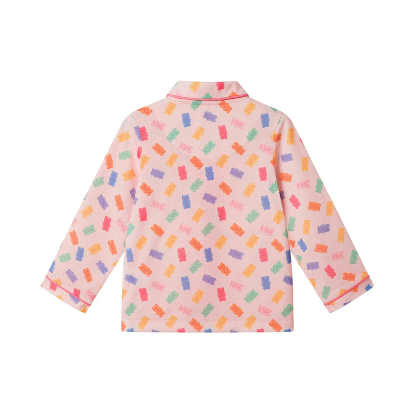 Girls (2-4) Buttondown Pajama Set | Gummy Bears - Pink