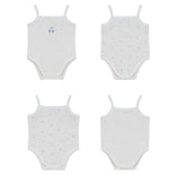 Cherry Print Onesie Set White/Blue