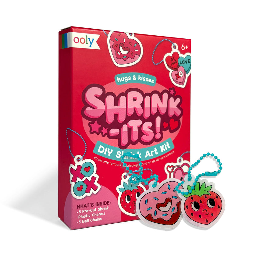 Shrink-Its! Mini DIY Shrink Art Kit - Hugs & Kisses - 5 Charms