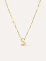 Gold Initial Necklace - Letter Necklace