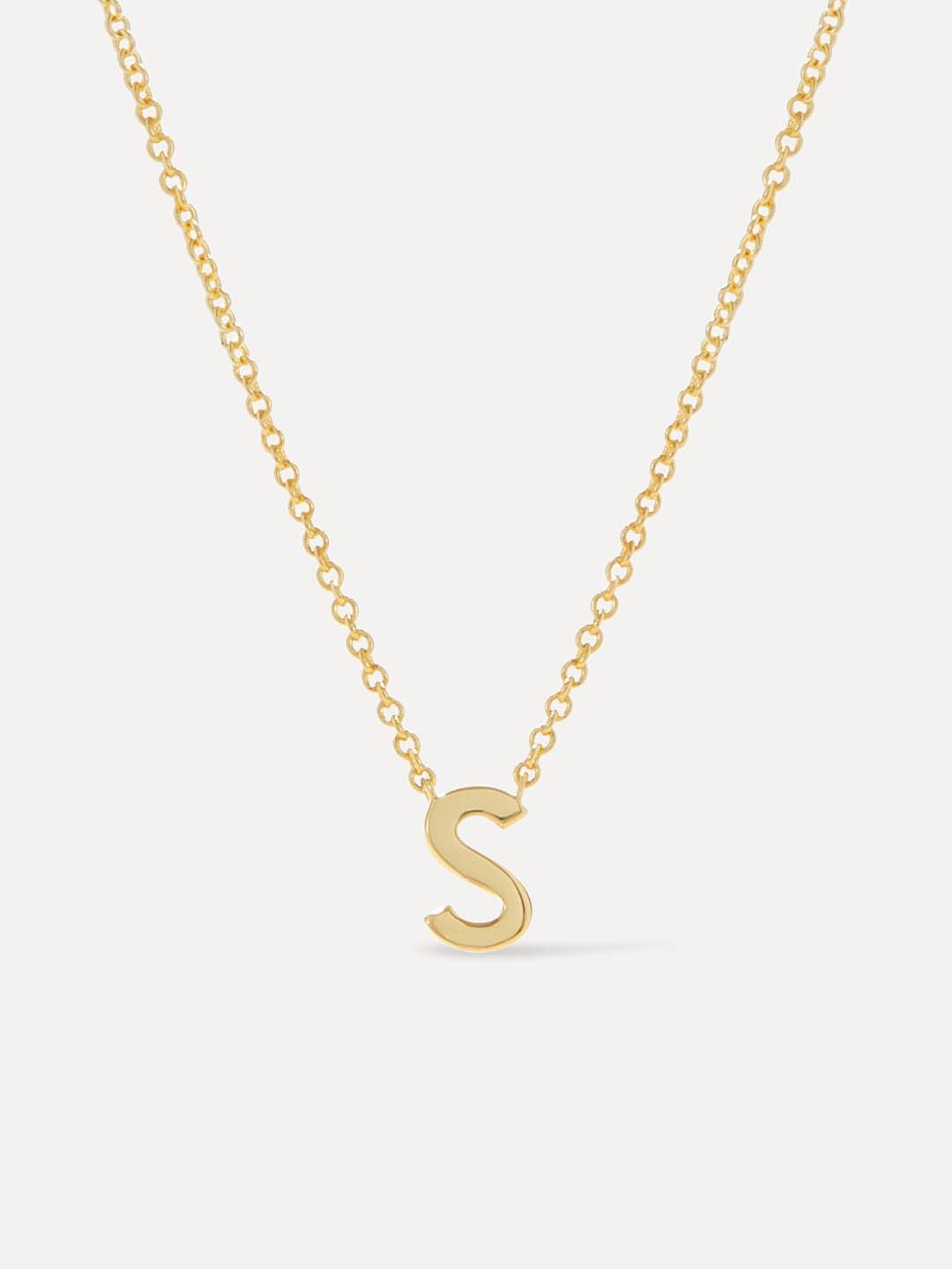 Gold Initial Necklace - Letter Necklace
