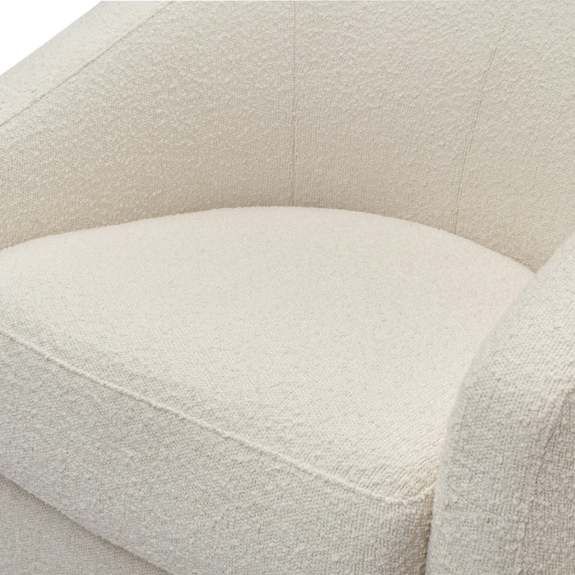 Madison Swivel Glider in Ivory Boucle