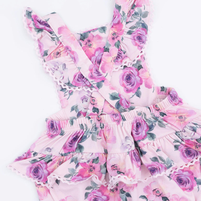 Rose Abundance - Ric Rac Ruffle Sunsuit