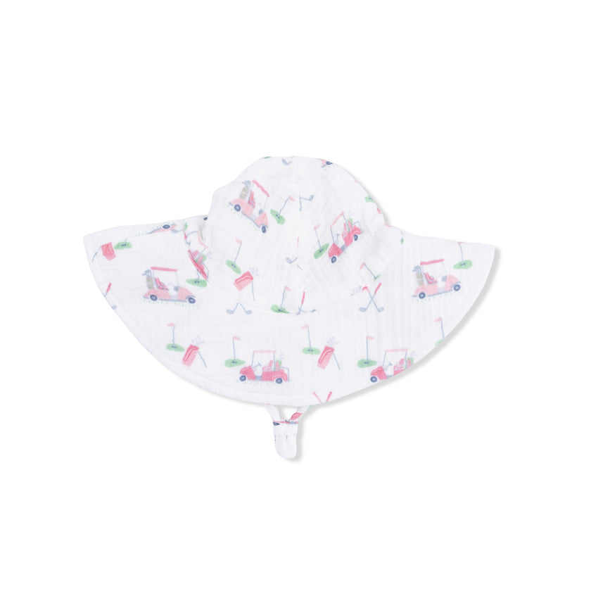 Baby Golf Carts Pink - Wide Brim Sun Hat