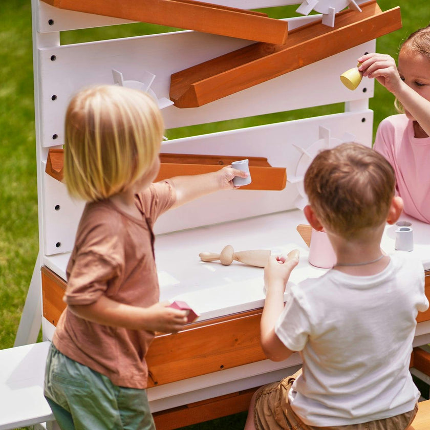 Avenlur Large Wooden Water Table – Multi-Level Sensory Play Station