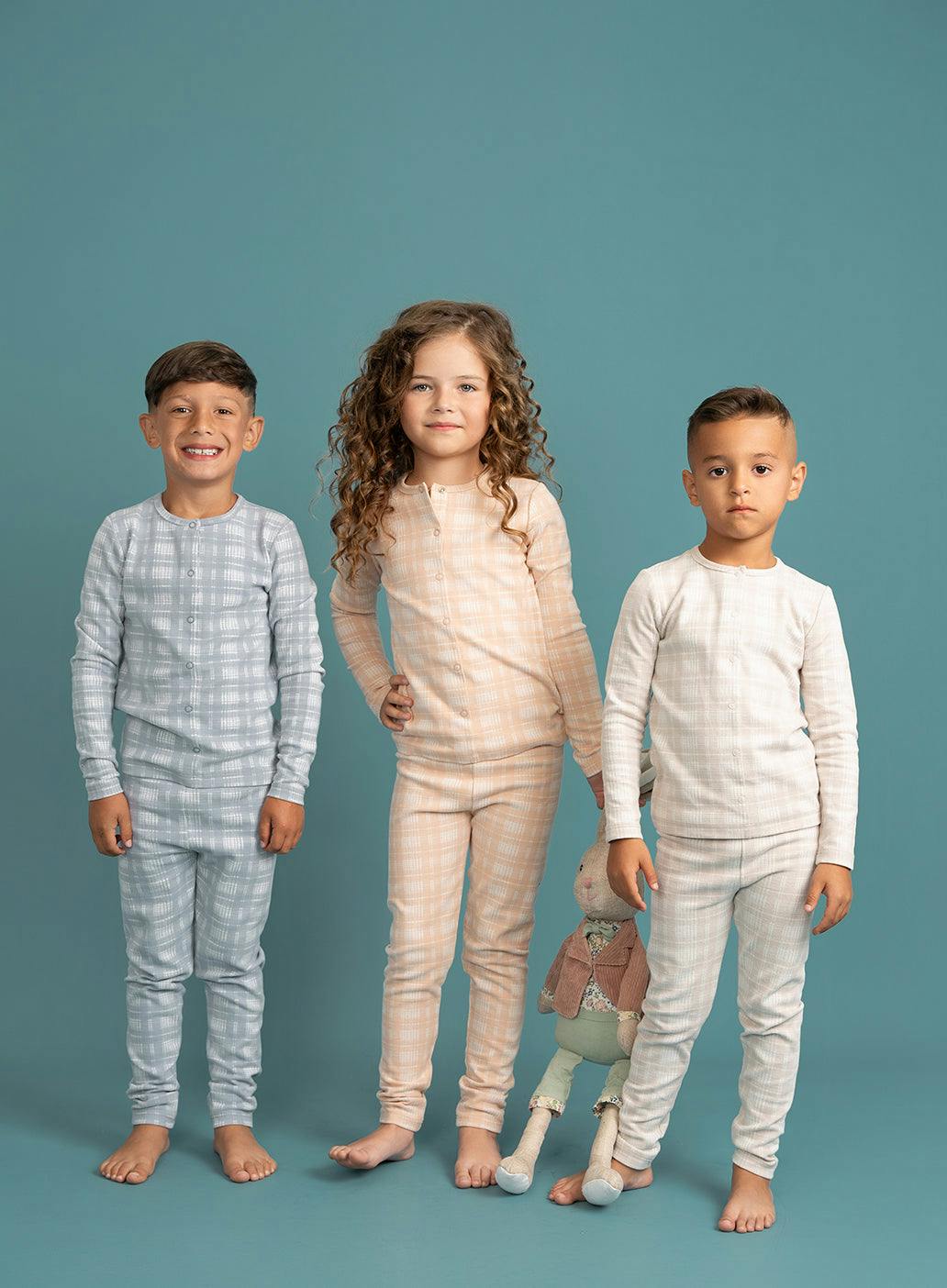 Brushed Rib Plaid 2Pc Set