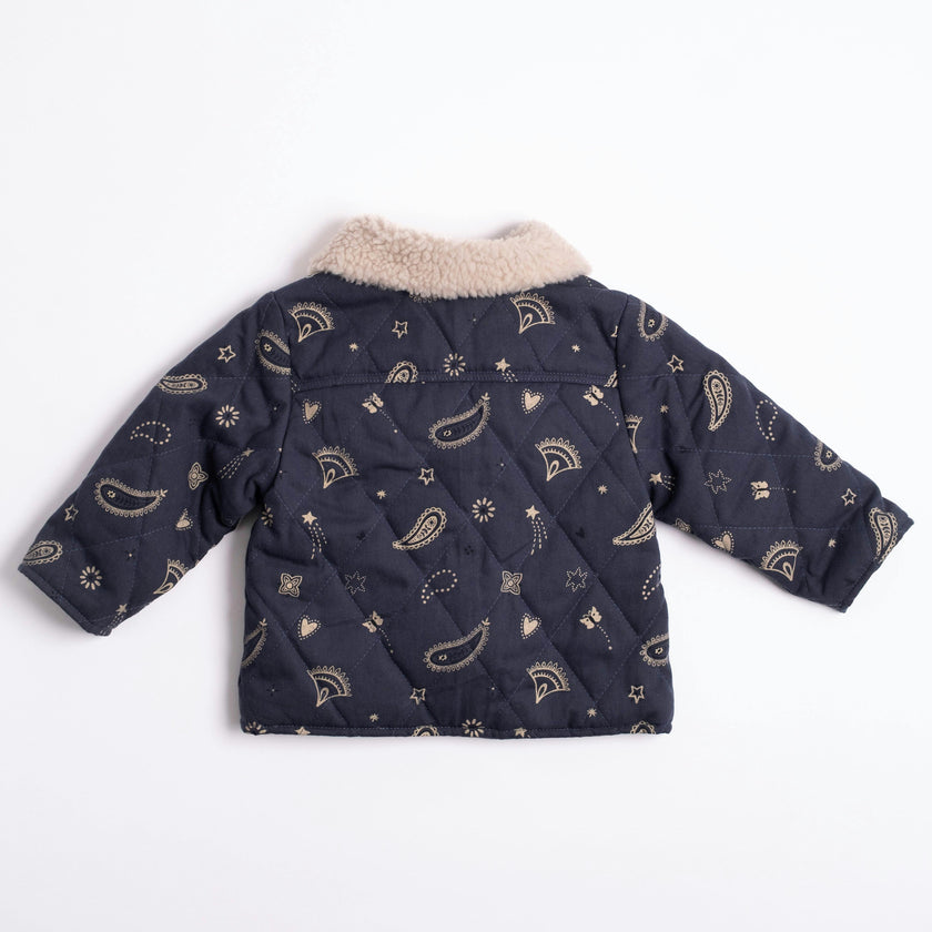 Quilted Jacket in Midnight Bandana