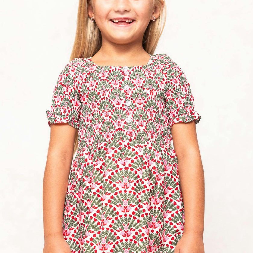 Mini Parker Dress in Floral Fan