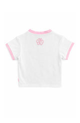 Pink Seersucker Pocket T-Shirt