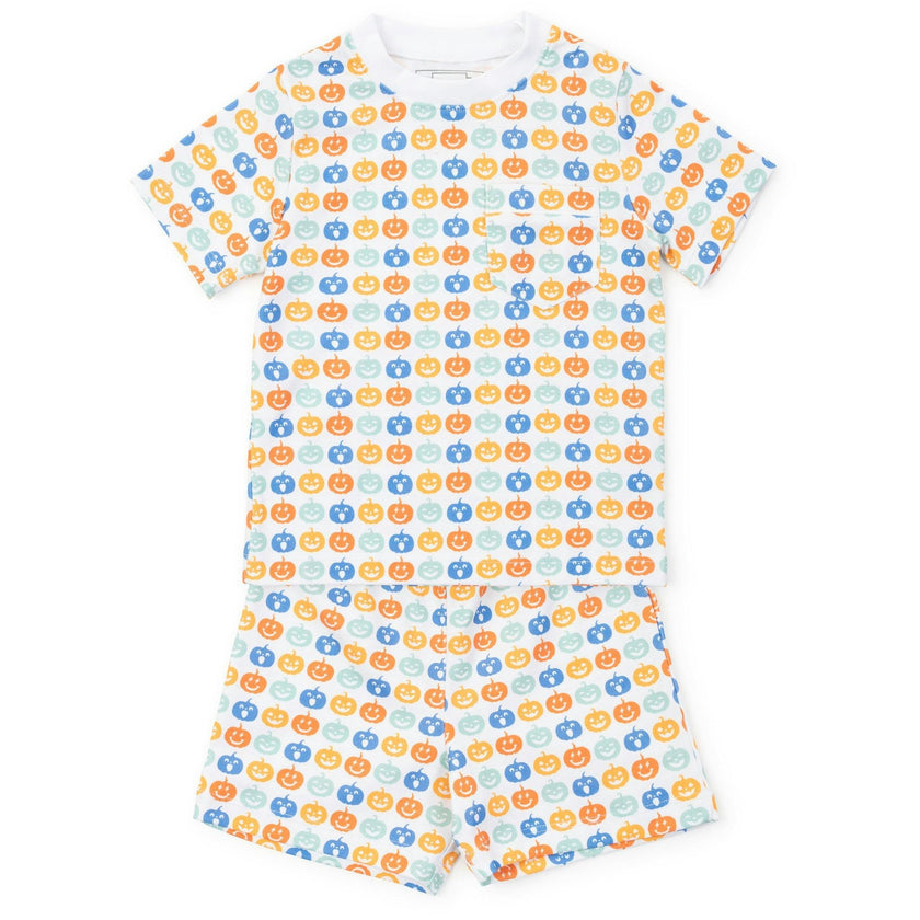 Charles Boys' Short Set - Preppy Pumpkins Cool